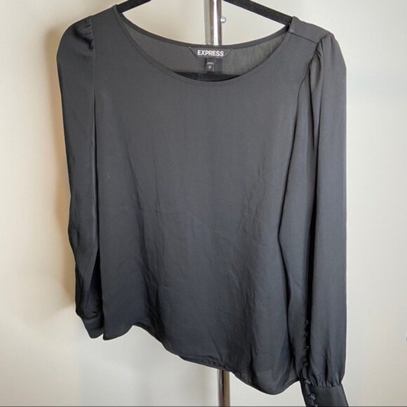 Express women’s black sheer top Sz XS - Picture 3 of 6